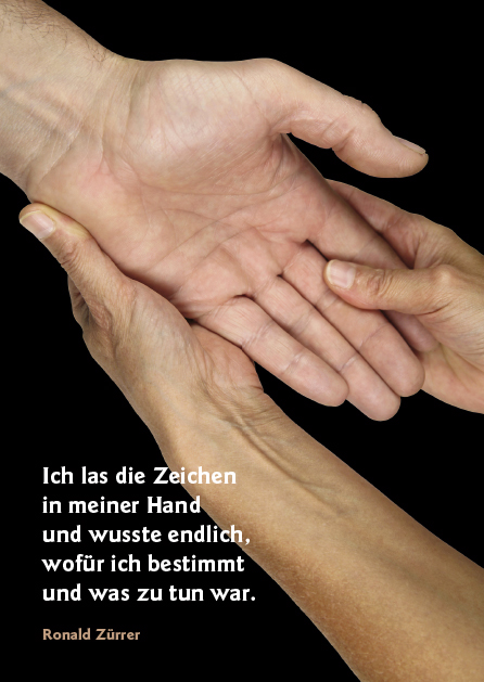 Poesie-Postkarte 105_Handzeichen