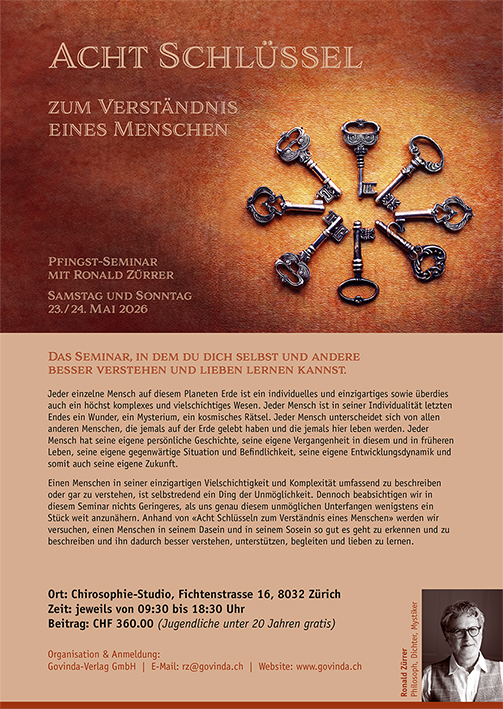 Seminar: Acht Schlüssel zum Verständnis eines Menschen (Pfingsten 2026)