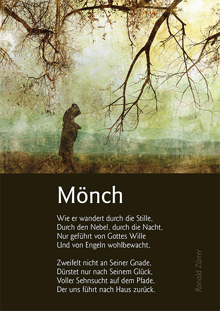 Poesie-Postkarte 087_Mönch