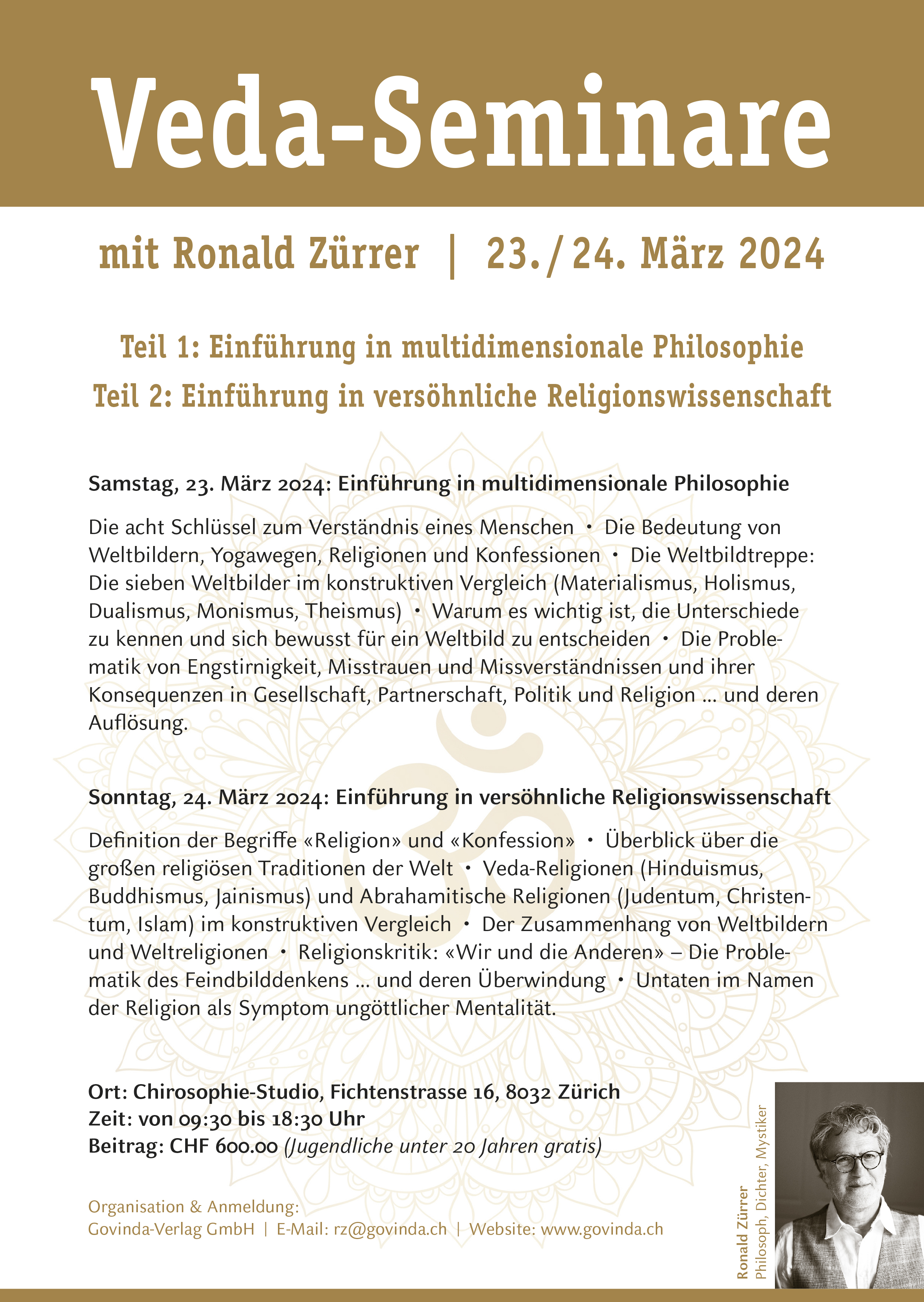 Veda-Seminar: Multidimensionale Philosophie und Religionswissenschaft