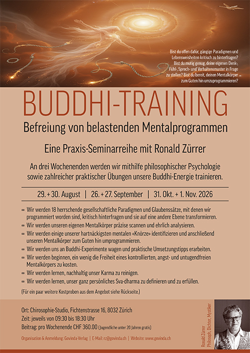 Praxis-Seminarreihe: BUDDHI-TRAINING  [Teil I : August 2026]