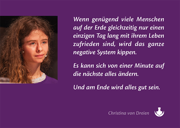 Poesie-Postkarte 160_Von einer Minute auf die nächste